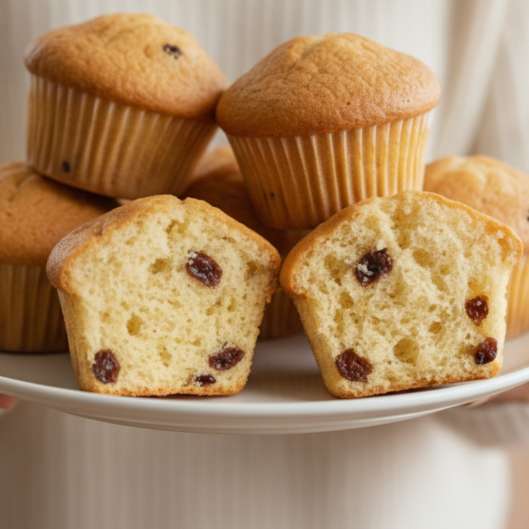 Raisin Sponge Muffins