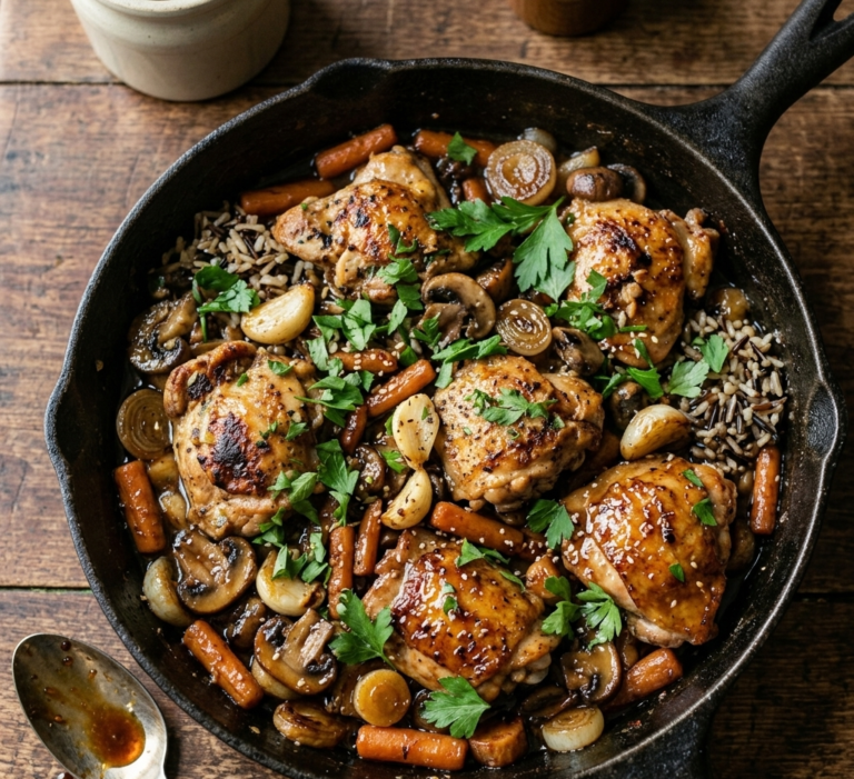 Honey Garlic Chicken Skillet – Easy Sweet and Savory Dinner