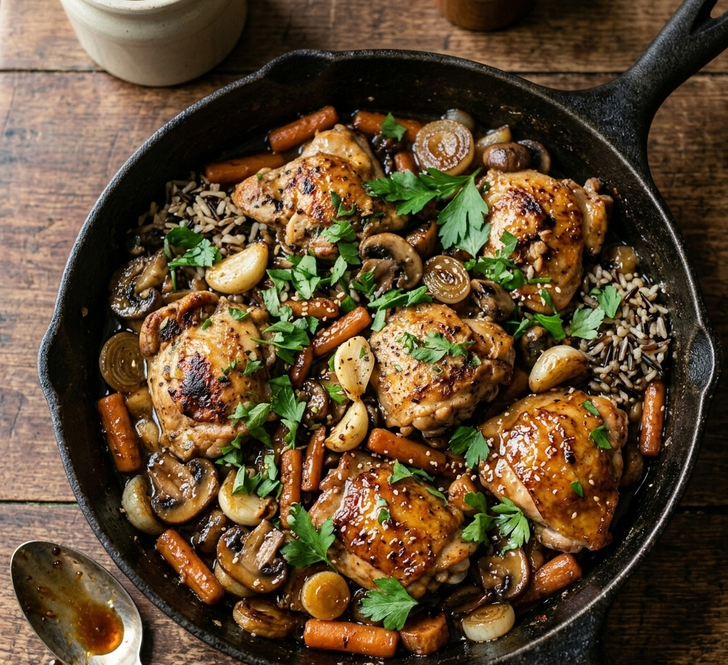 Honey Garlic Chicken Skillet – Easy Sweet and Savory Dinner