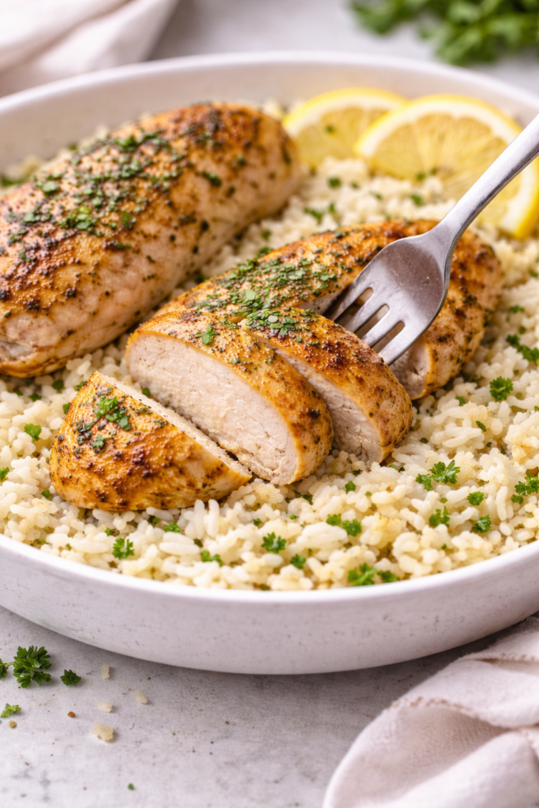 One Pan Lemon Chicken and Rice – Easy Fresh Dinner