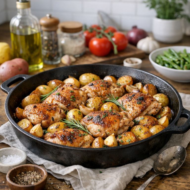 One Pan Chicken and Potatoes