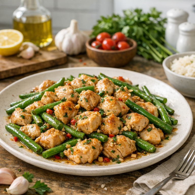 Garlic Chicken with Green Beans