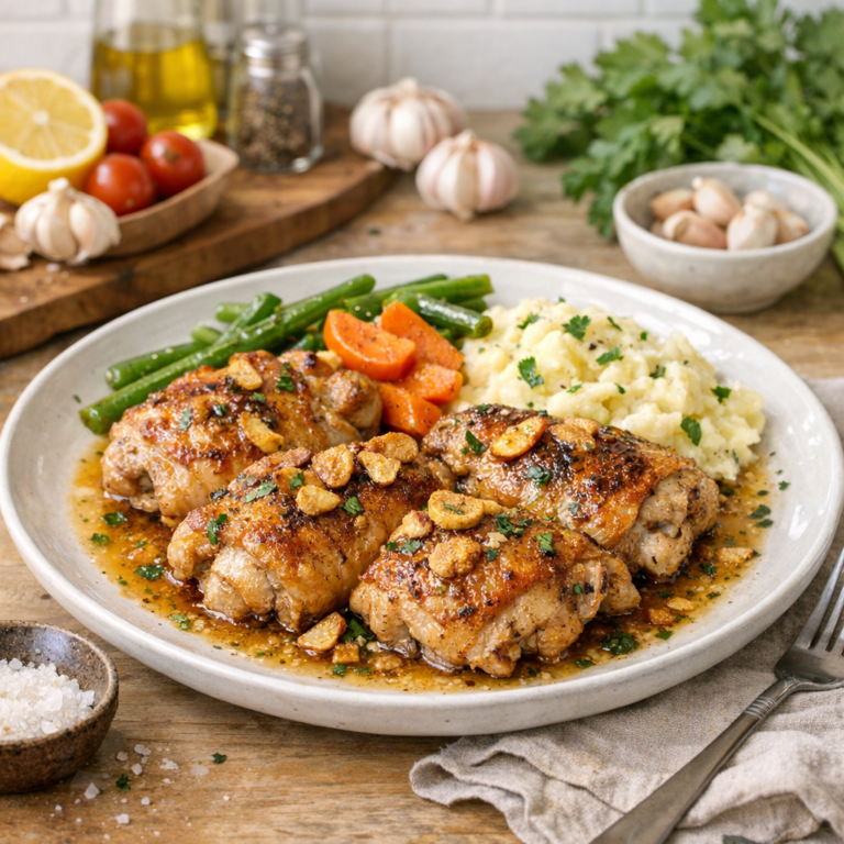 Chicken Thighs with Garlic Butter