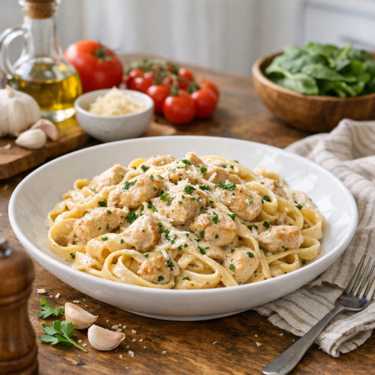 Chicken Cream Sauce Pasta