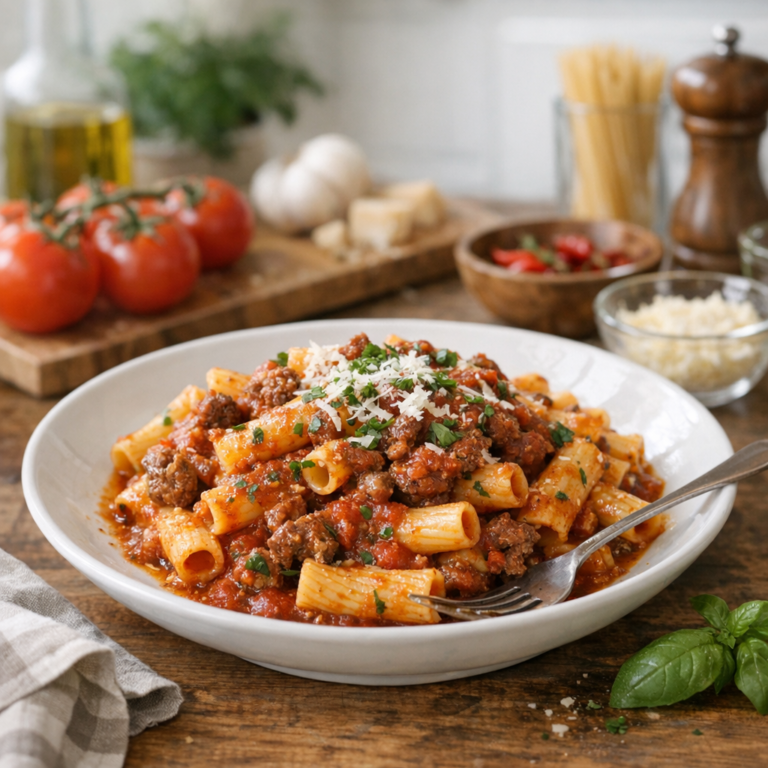 Beef Pasta With Tomato Sauce