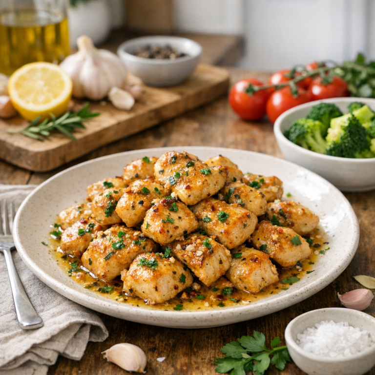 Garlic butter chicken bites