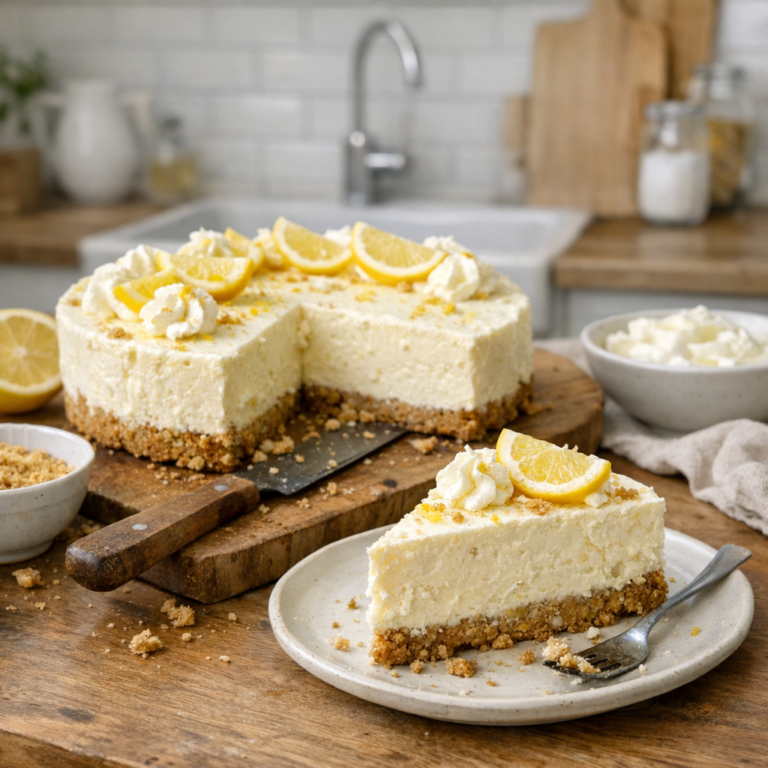 No bake lemon cheesecake