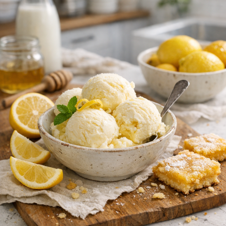 Lemon ice cream