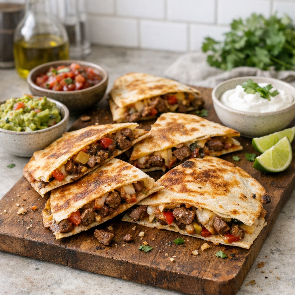 Beef quesadillas