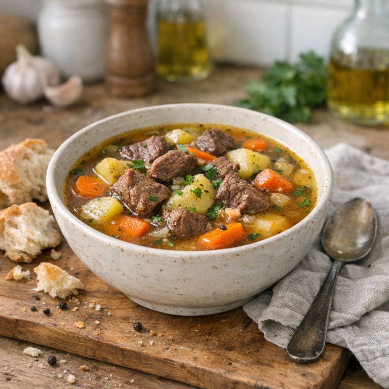 Warm Hearty Beef Soup Recipe