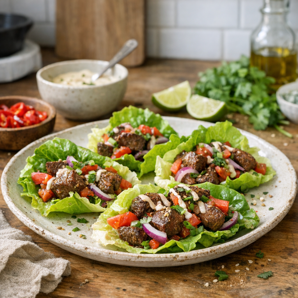 Beef lettuce wraps