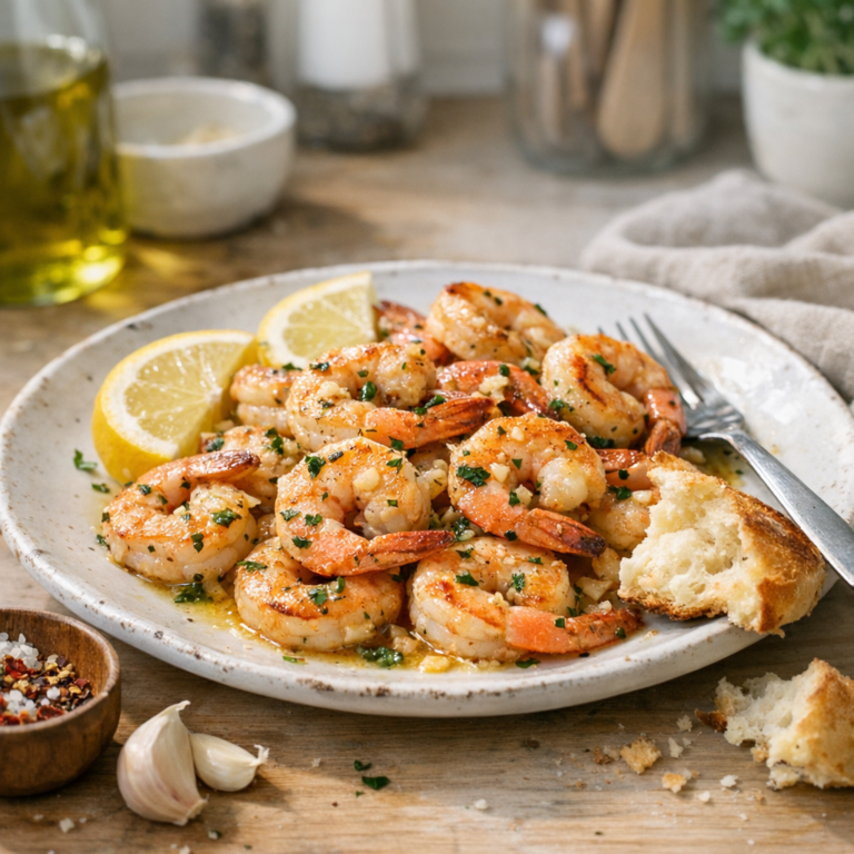 Lemon garlic shrimp