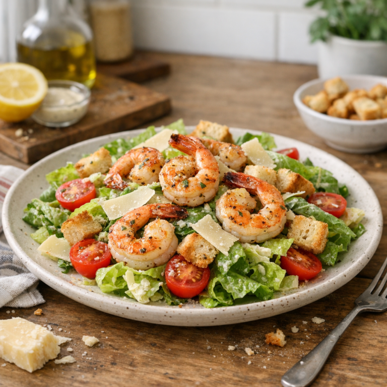 Shrimp caesar salad