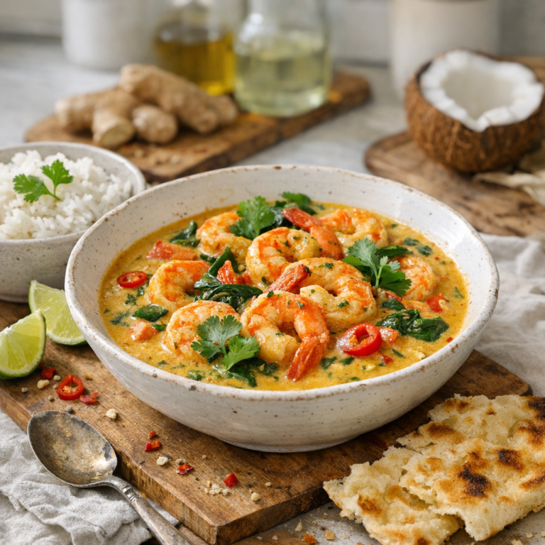 Shrimp coconut curry
