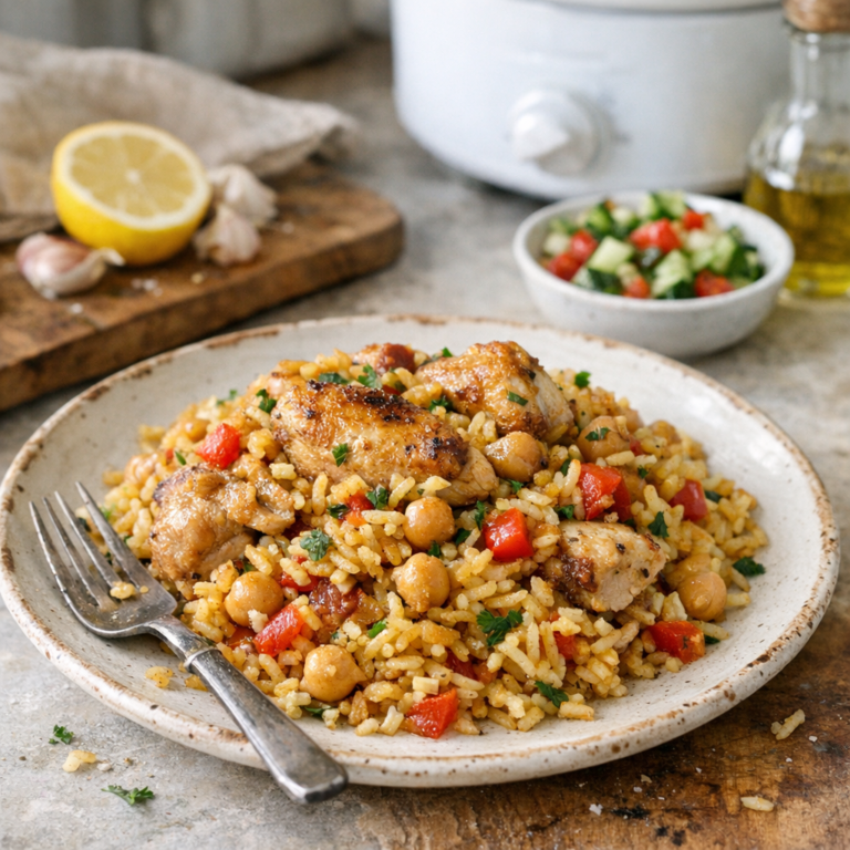 Slow Cooker Rice And Chicken